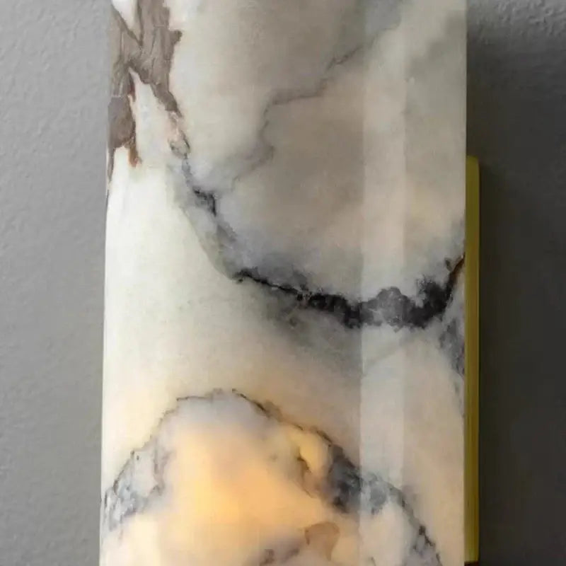 Modern white & gray marble led wall lamp for living room