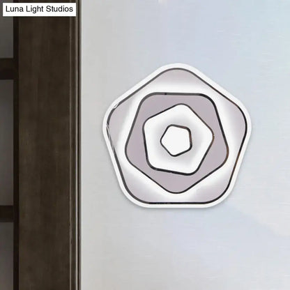 Modern white & gray sophisticated wall light for study room