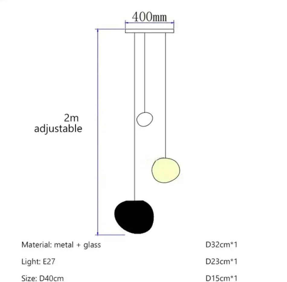 Modern white gregg glass suspension pendant light – villa staircase