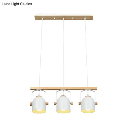 Modern white & grey dome shade pendant light – kitchen island