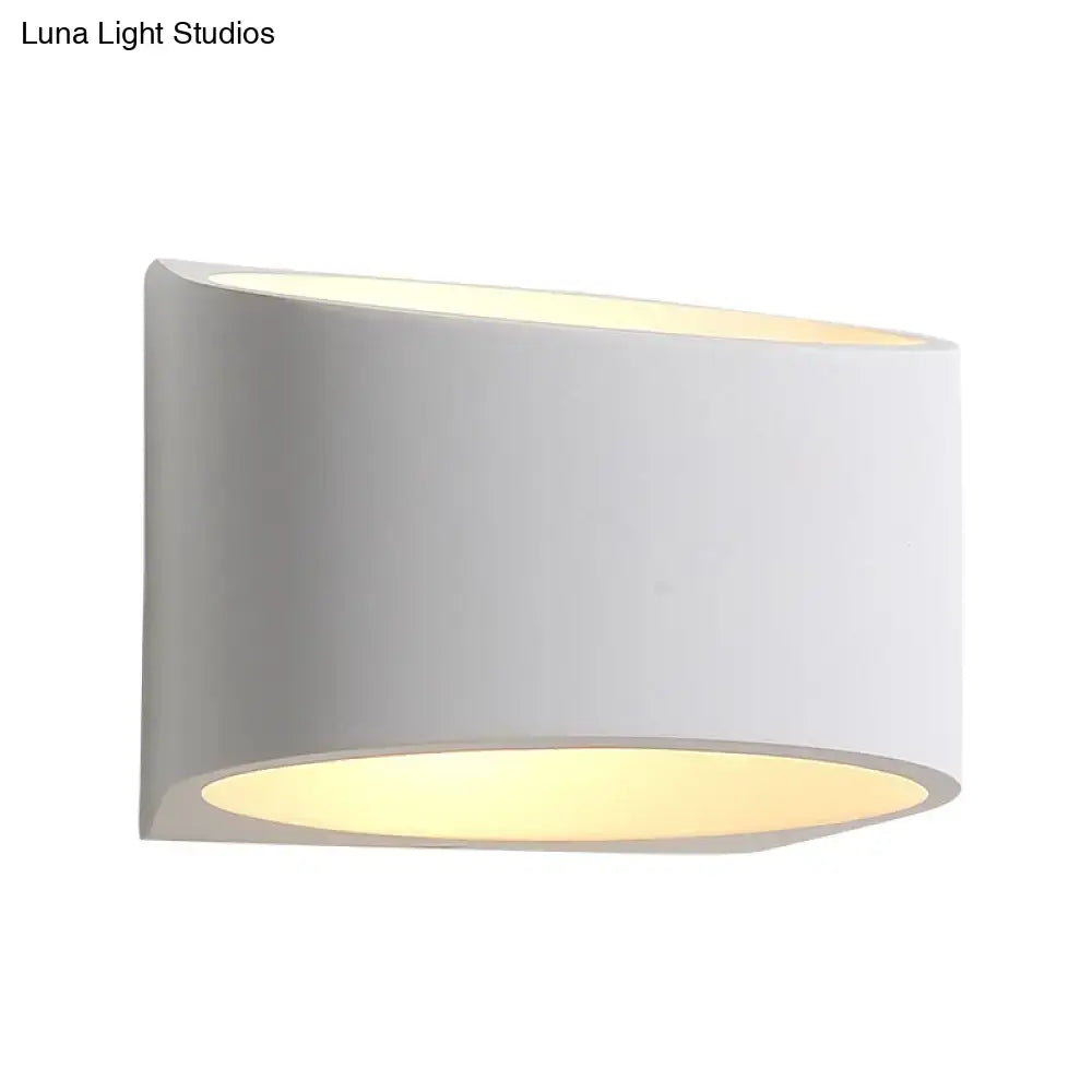 Modern white gypsum led sconce light fixture – hallway wall lamp