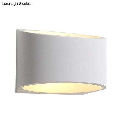 Modern white gypsum led sconce light fixture – hallway wall lamp