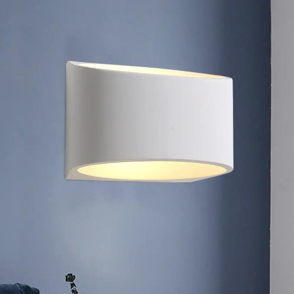 Modern white gypsum led sconce light fixture – hallway wall lamp