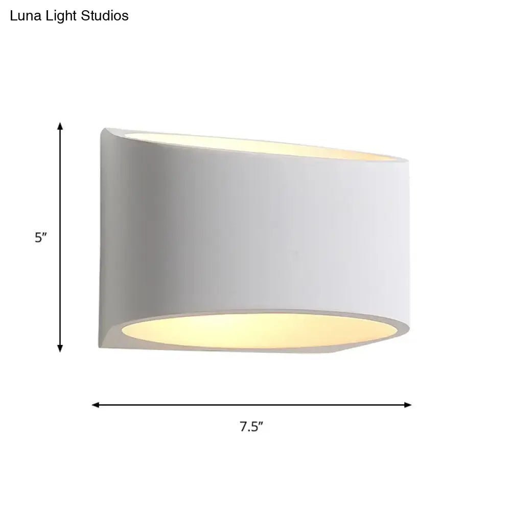Modern white gypsum led sconce light fixture – hallway wall lamp