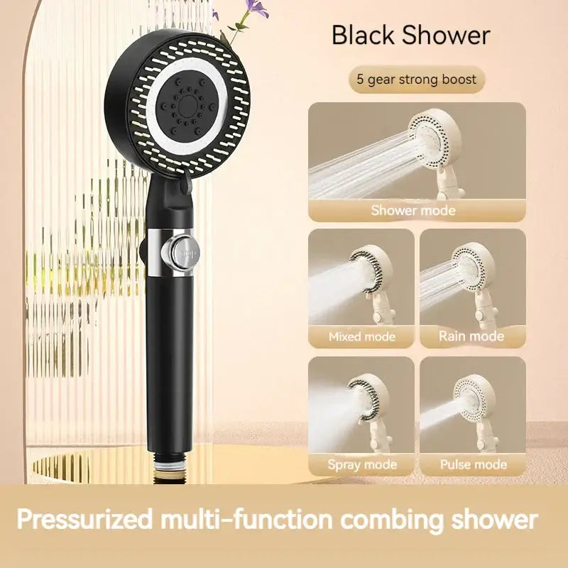 Modern white handheld shower set for bathroom high pressure mist