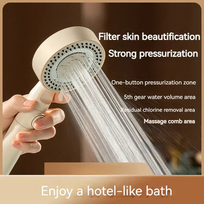 Modern white handheld shower set for bathroom high pressure mist
