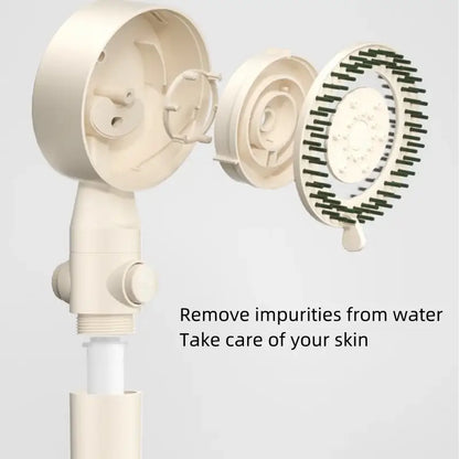 Modern white handheld shower set for bathroom high pressure mist