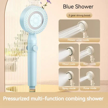 Modern white handheld shower set for bathroom high pressure mist