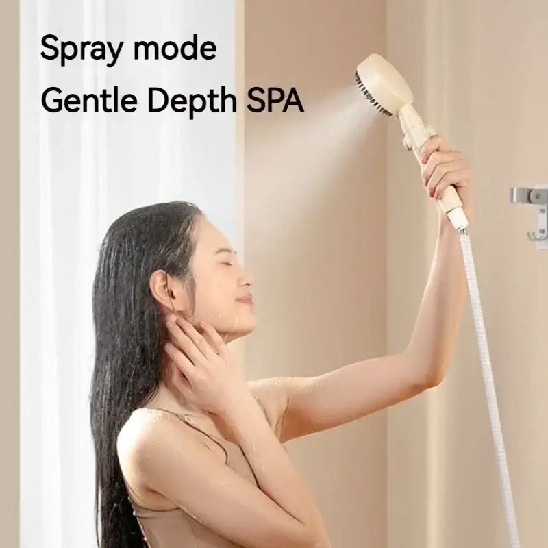 Modern white handheld shower set for bathroom high pressure mist