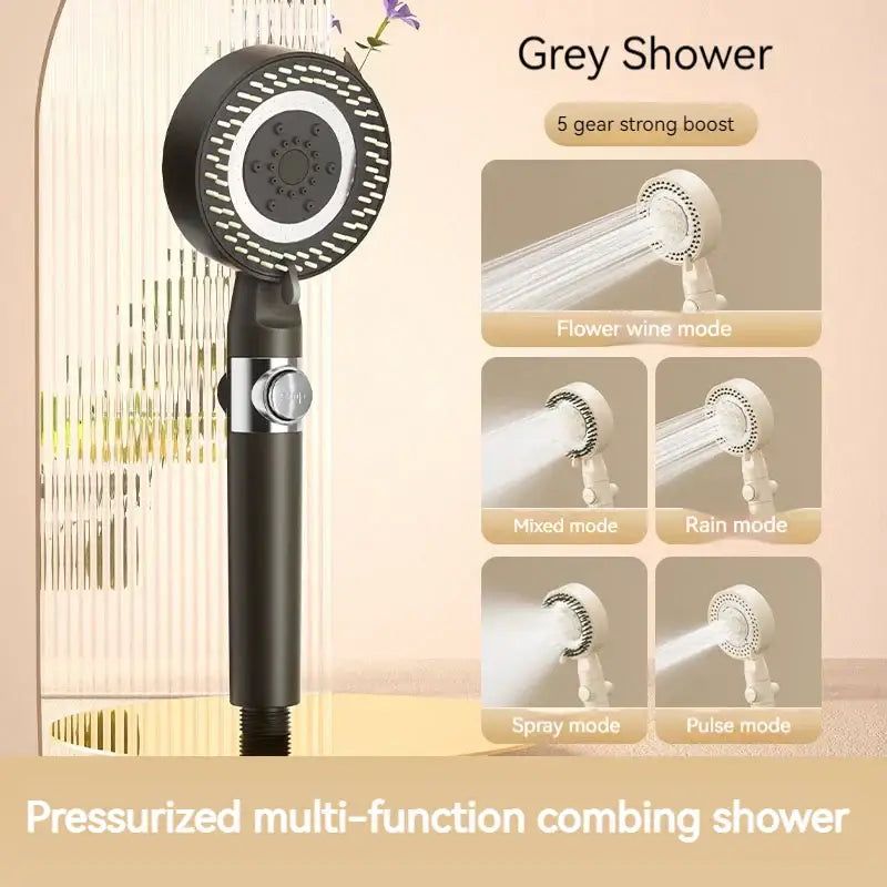 Modern white handheld shower set for bathroom high pressure mist