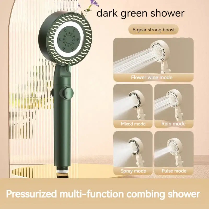Modern white handheld shower set for bathroom high pressure mist