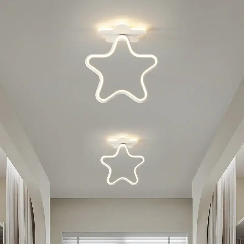 Modern white heart ceiling light bedroom led lighting fixture