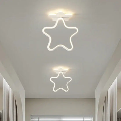 Modern white heart ceiling light bedroom led lighting fixture