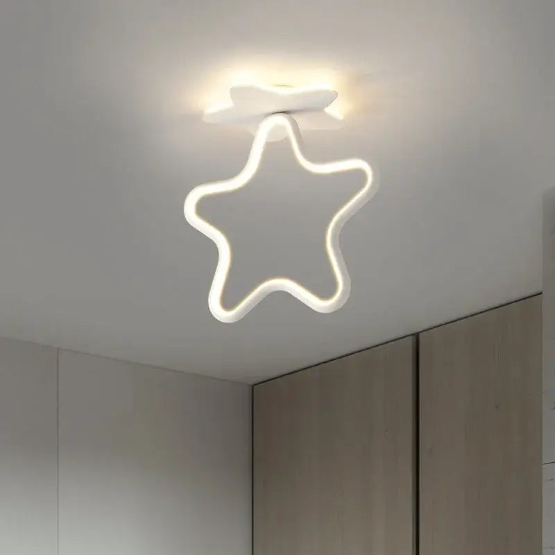Modern white heart ceiling light bedroom led lighting fixture