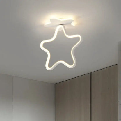 Modern white heart ceiling light bedroom led lighting fixture