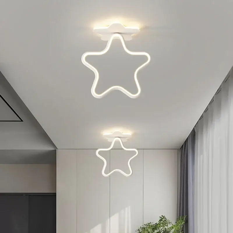 Modern white heart ceiling light bedroom led lighting fixture
