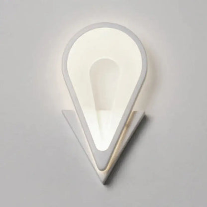 Modern white heart led wall sconce – bedroom minimalist light