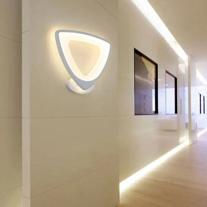Modern white heart led wall sconce – bedroom minimalist light