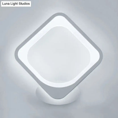 Modern white heart led wall sconce – bedroom minimalist light