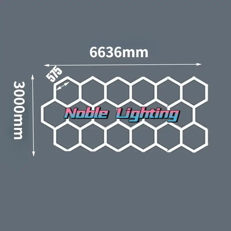 Modern white hexagon ceiling light garage honeycomb design