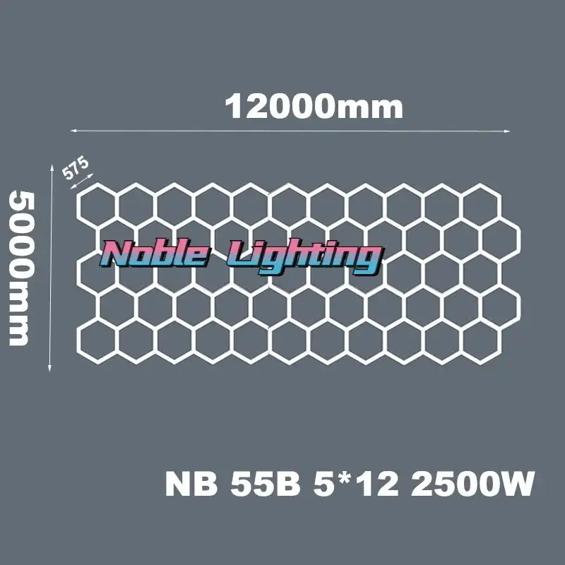 Modern white hexagon ceiling light garage honeycomb design