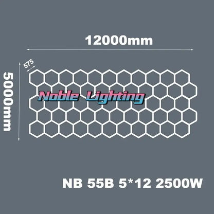 Modern white hexagon ceiling light garage honeycomb design