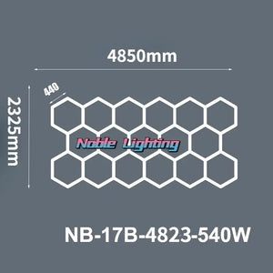 Modern white hexagon ceiling light garage honeycomb design