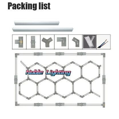 Modern white hexagon ceiling light garage honeycomb design