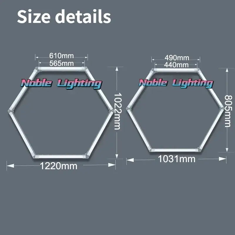Modern white hexagon ceiling light garage honeycomb design