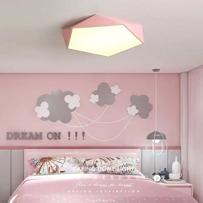 Modern white hexagonal led ceiling lamps for living room lighting