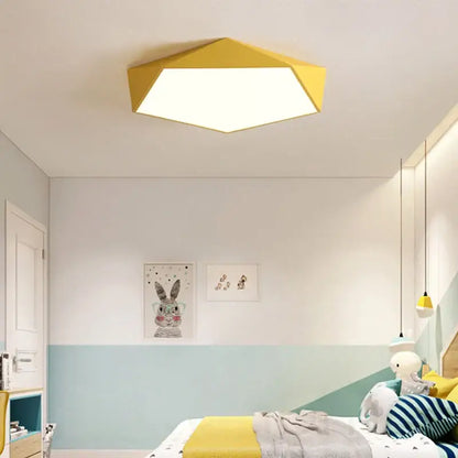 Modern white hexagonal led ceiling lamps for living room lighting