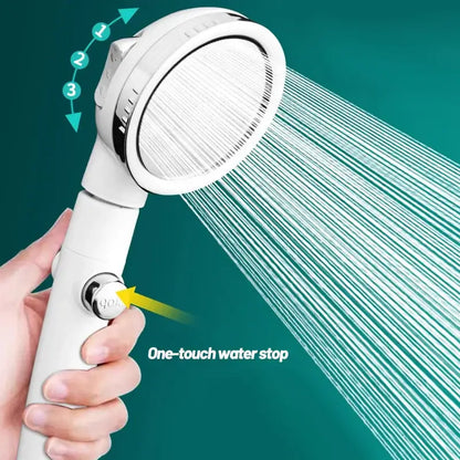 Modern white high pressure shower head with hose bathroom sprayer