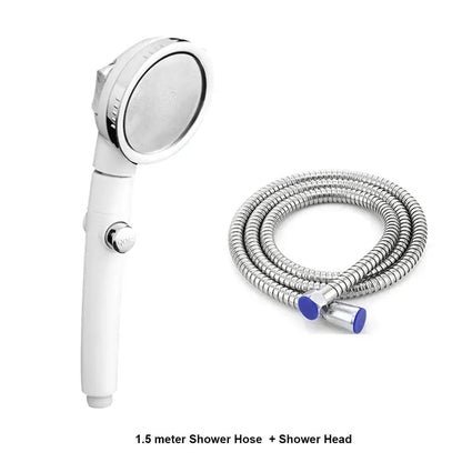 Modern white high pressure shower head with hose bathroom sprayer
