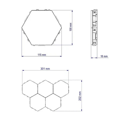 Modern white honeycomb modular quantum sconces led panel lights bedroom