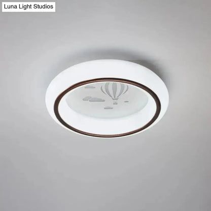 Modern white hot air balloon ceiling light bedroom moon decor