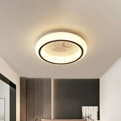 Modern white hot air balloon ceiling light bedroom moon decor