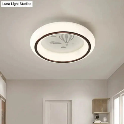 Modern white hot air balloon ceiling light bedroom moon decor