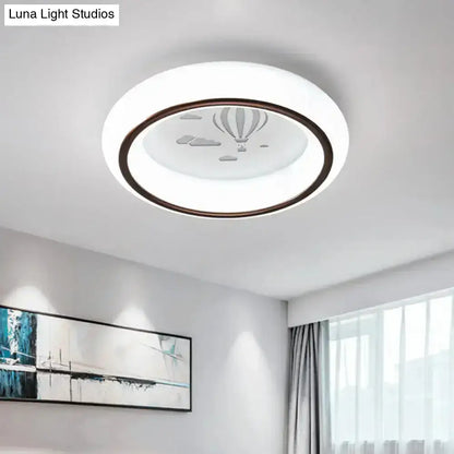 Modern white hot air balloon ceiling light bedroom moon decor