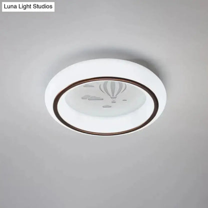 Modern white hot air balloon ceiling light bedroom moon decor