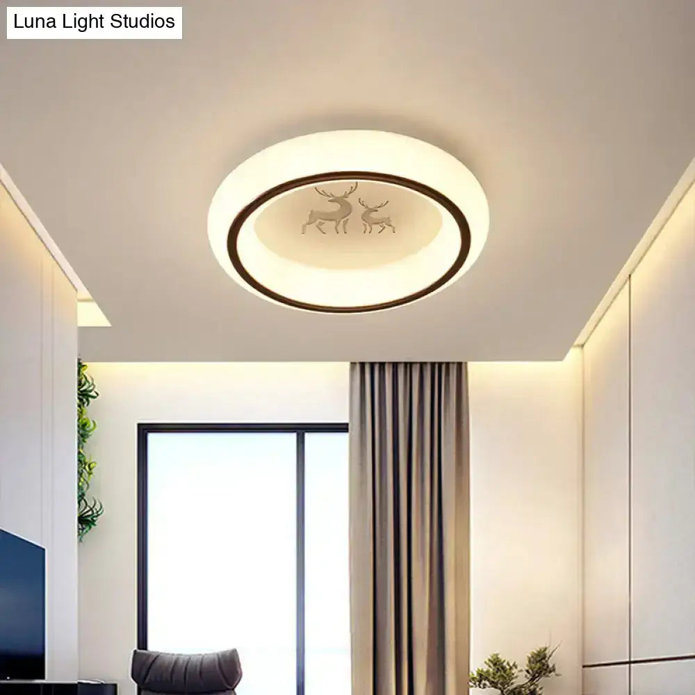 Modern white hot air balloon ceiling light bedroom moon decor