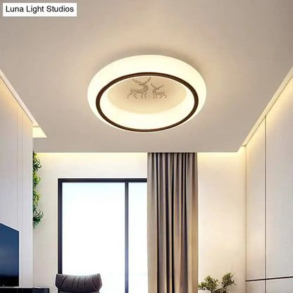 Modern white hot air balloon ceiling light bedroom moon decor