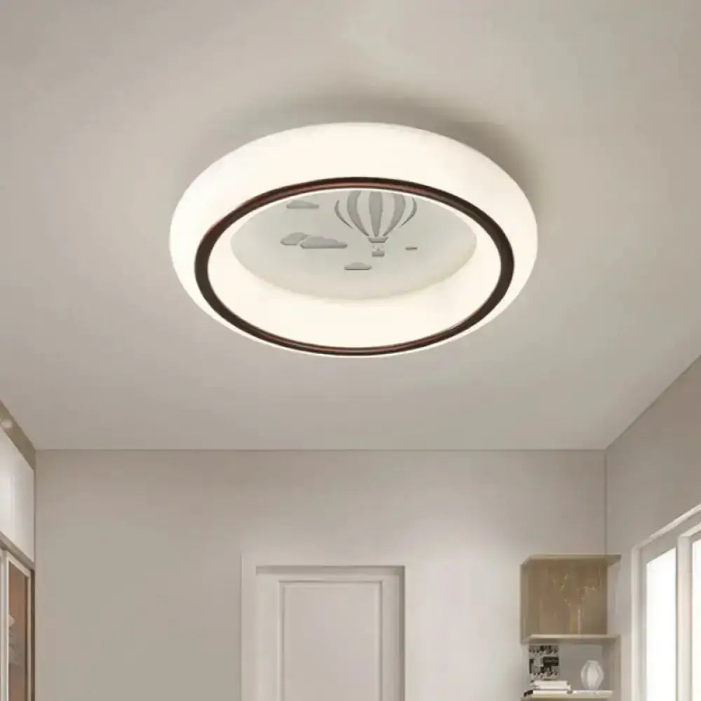 Modern white hot air balloon ceiling light bedroom moon decor