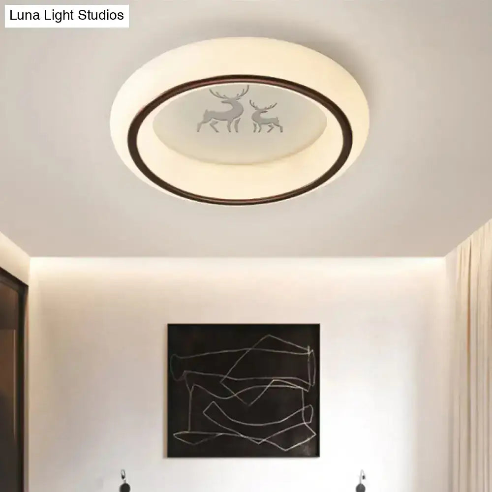Modern white hot air balloon ceiling light bedroom moon decor