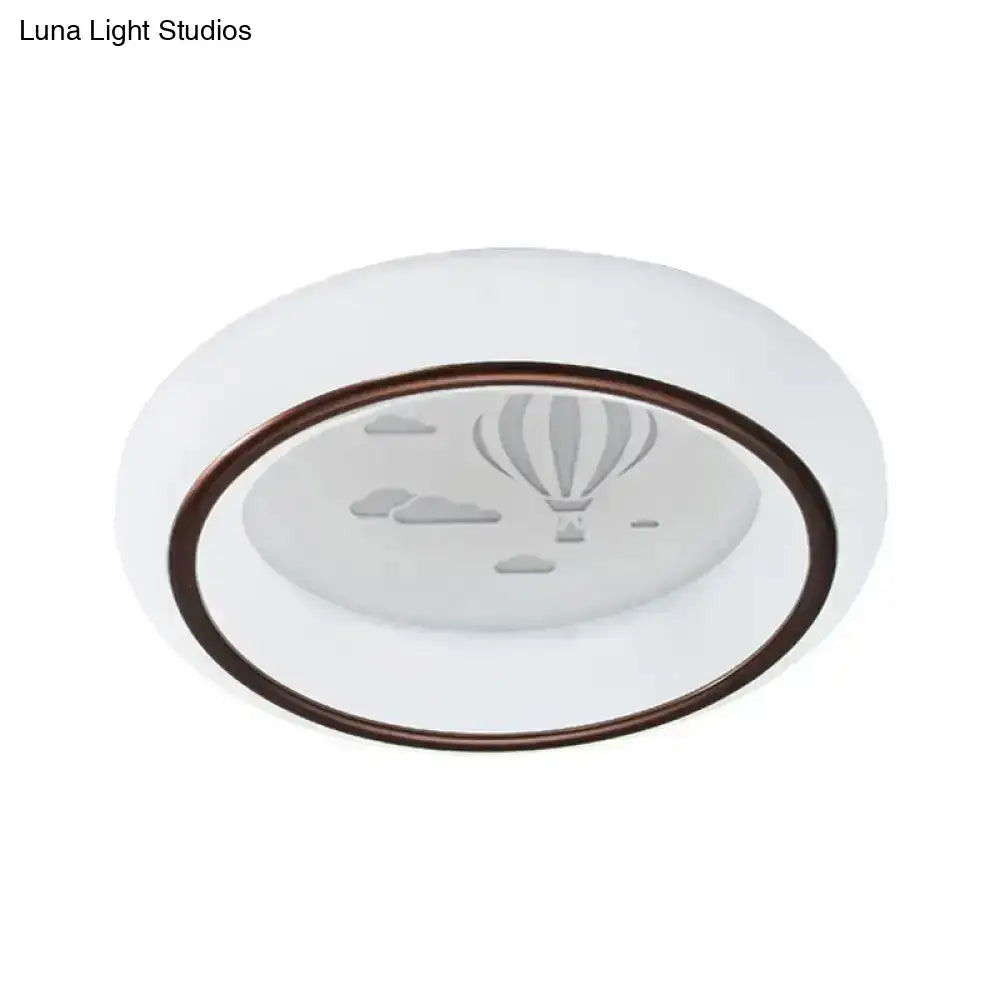 Modern white hot air balloon ceiling light bedroom moon decor