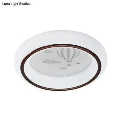 Modern white hot air balloon ceiling light bedroom moon decor