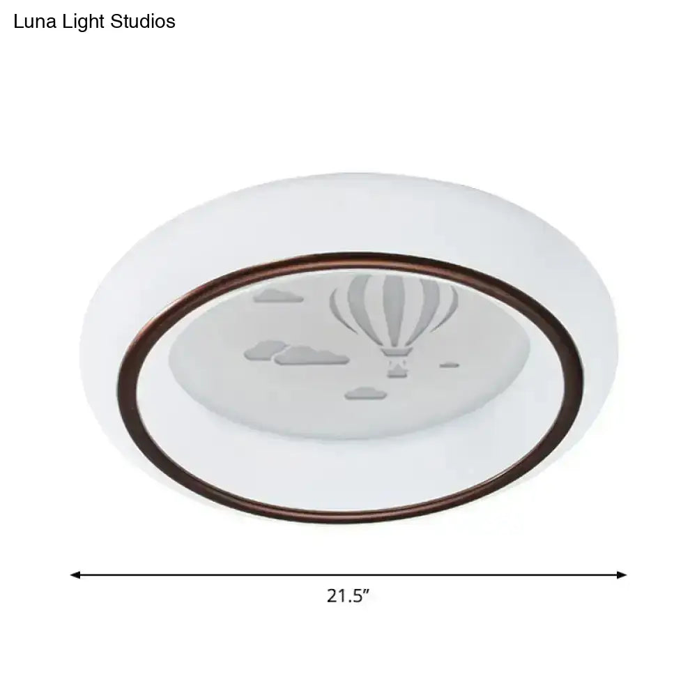 Modern white hot air balloon ceiling light bedroom moon decor