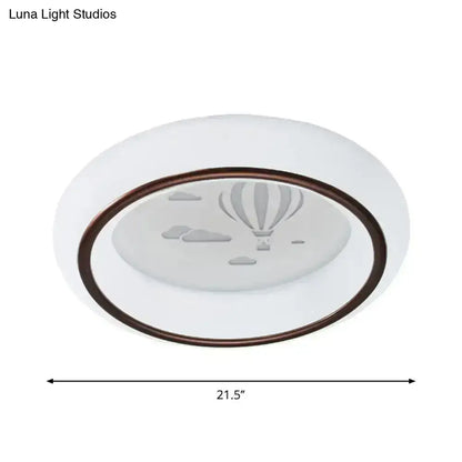 Modern white hot air balloon ceiling light bedroom moon decor