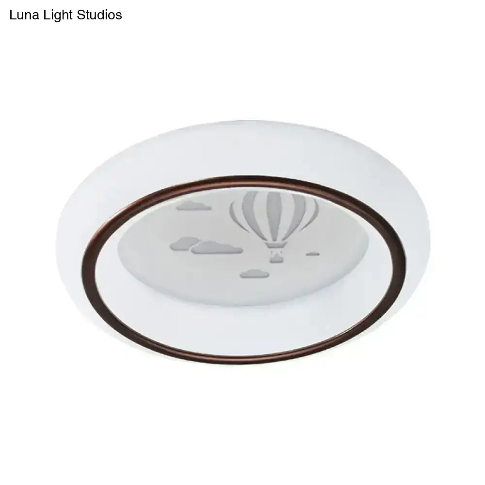 Modern white hot air balloon ceiling light bedroom moon decor
