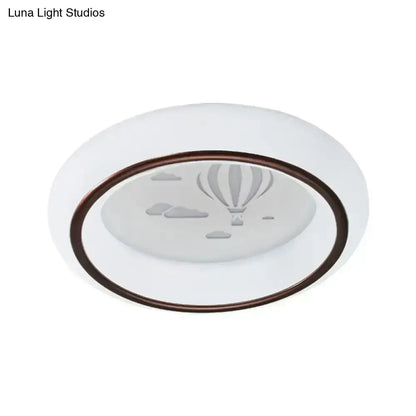 Modern white hot air balloon ceiling light bedroom moon decor