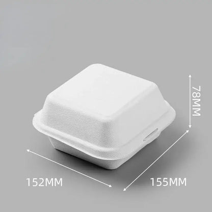 Modern white illustrated biodegradable dessert box set dining room